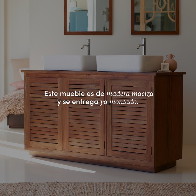 Loggia - Mueble para lavabo de acacia maciza de 130 cm