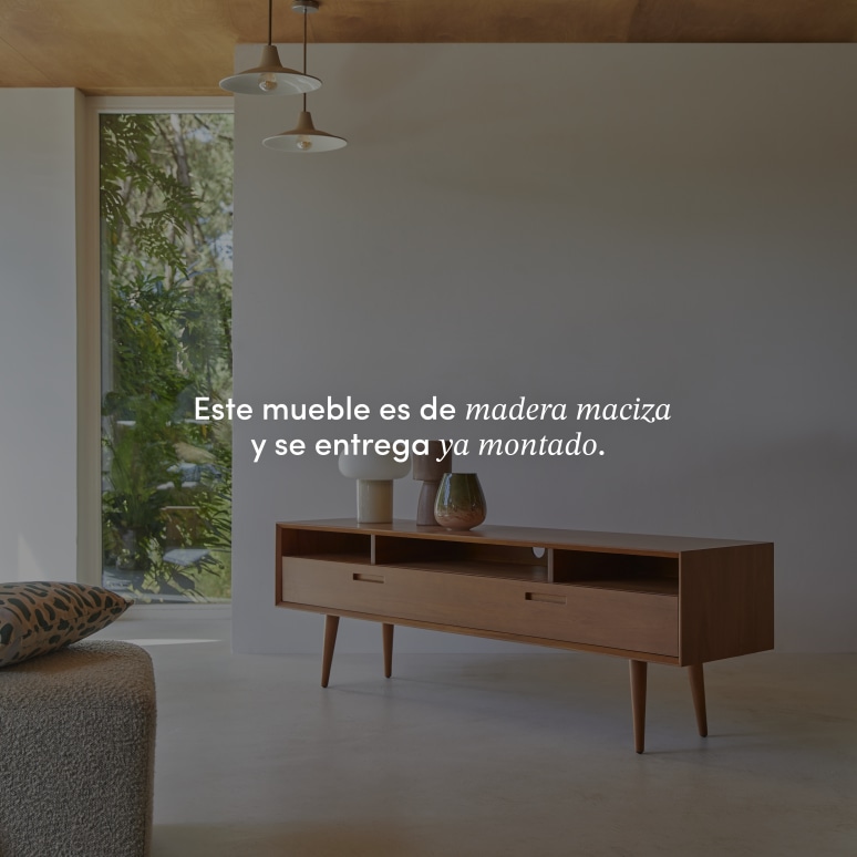 Magda 50's - Mueble para TV de caoba maciza Magda 50’s de 180 cm