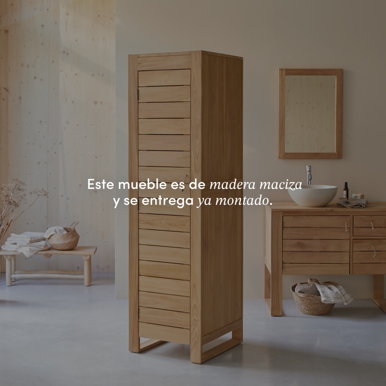 Minimalys - Columna de baño de teca maciza