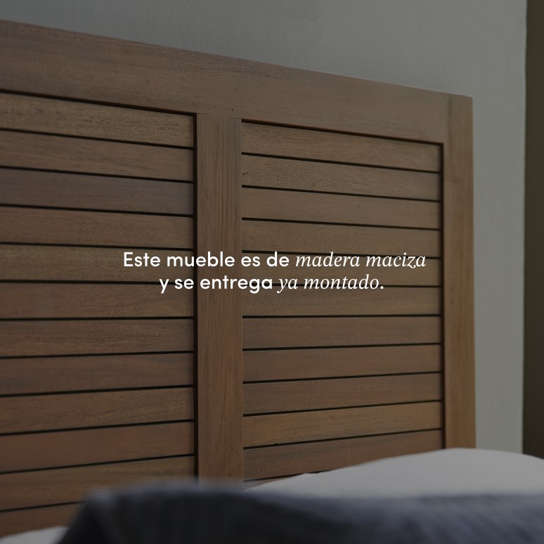 Loggia - Cabecero de acacia maciza de 160 cm