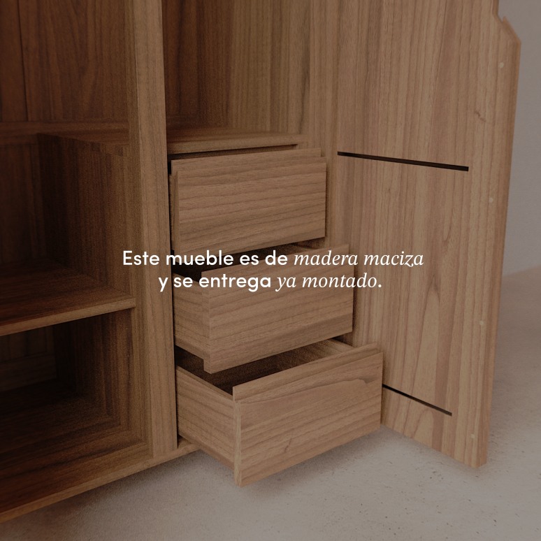 Greta - Armario de teca maciza