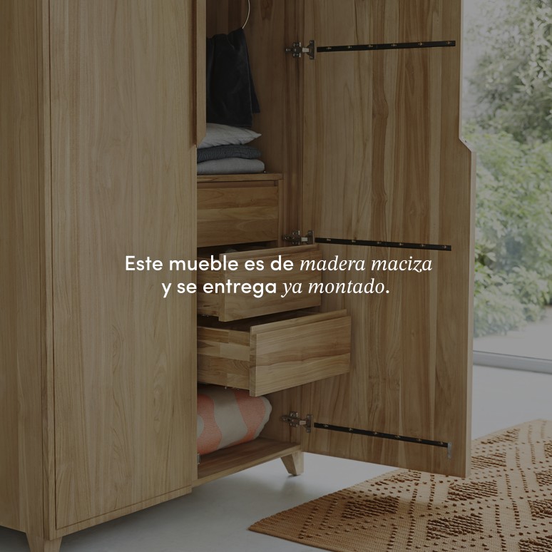 Greta - Armario de teca maciza