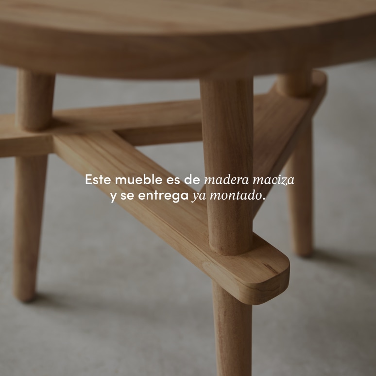 Paola - Mesa auxiliar de teca maciza