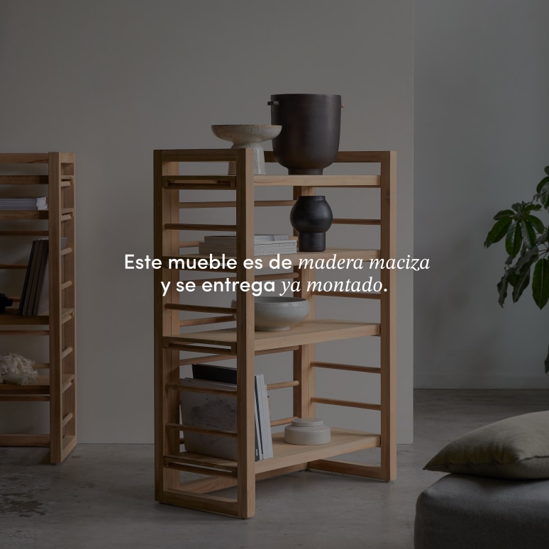 Sera - Biblioteca baja de teca maciza