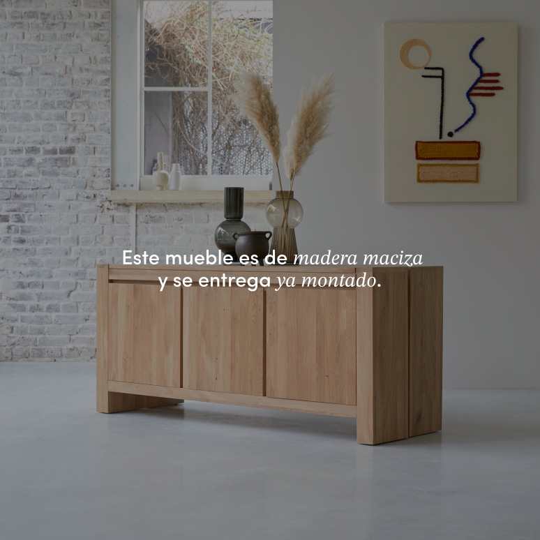 Eden - Aparador de roble macizo de 160 cm