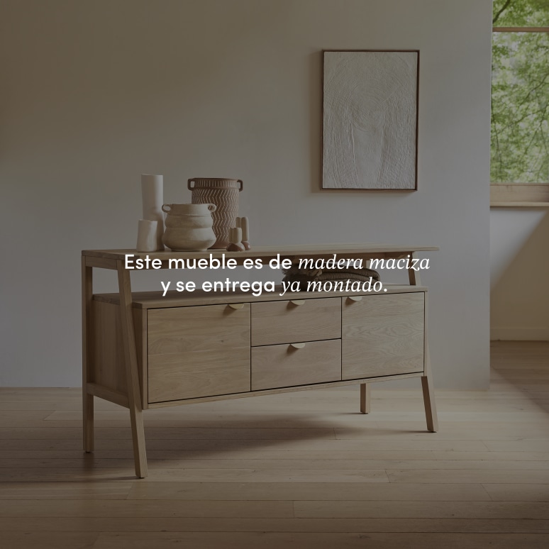 Pola - Aparador de roble macizo de 140 cm 
