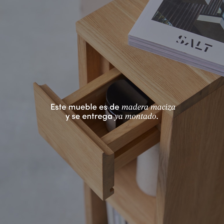 Eden - Mesita de noche de roble macizo
