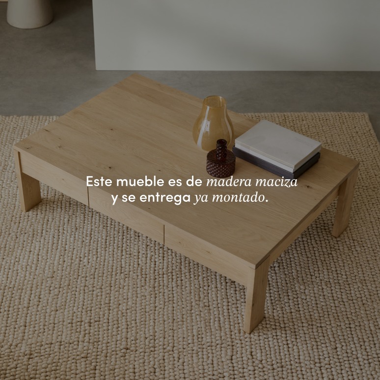 Eden - Mesa de centro de roble macizo