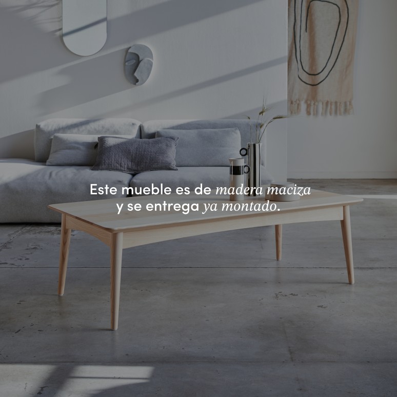 Josef - Mesa de centro de fresno-olivo macizo francés