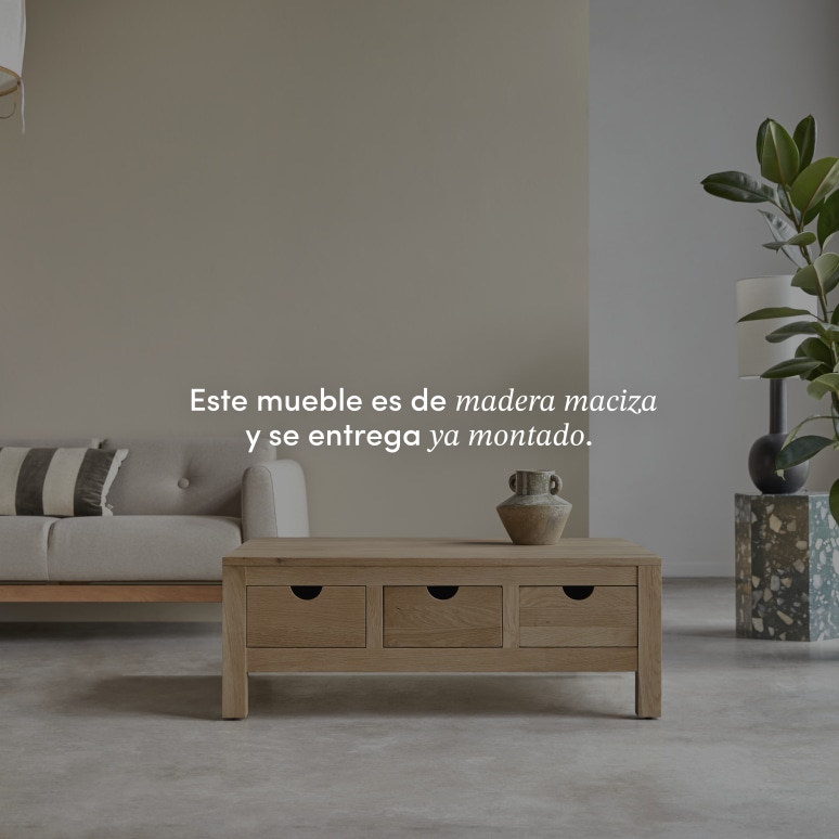 Oliver - Mesa de centro de roble macizo