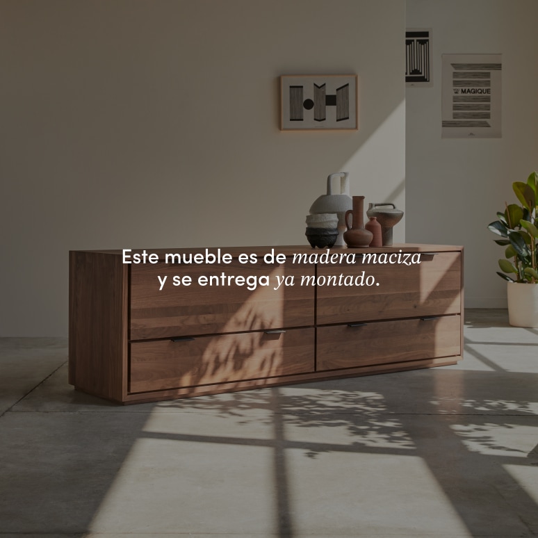 Senson - Mueble para TV de nogal macizo de 180 cm