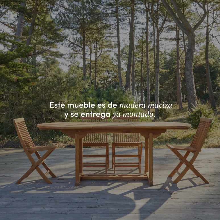 Capri - Mesa de jardín ovalada y extensible de acacia maciza para 8/10 personas