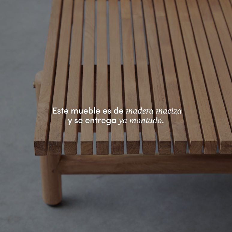 Fado - Mesa baja de jardín de teca maciza