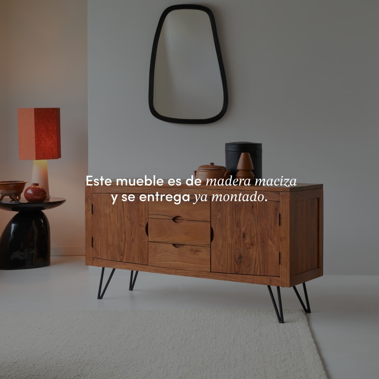 Bonnie - Aparador de acacia maciza de 150 cm