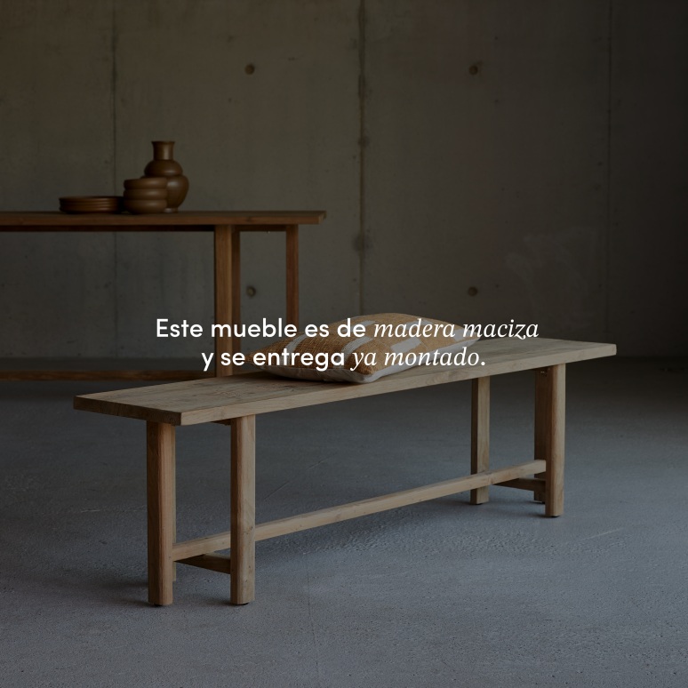 Antonia - Banco de teca maciza reciclada