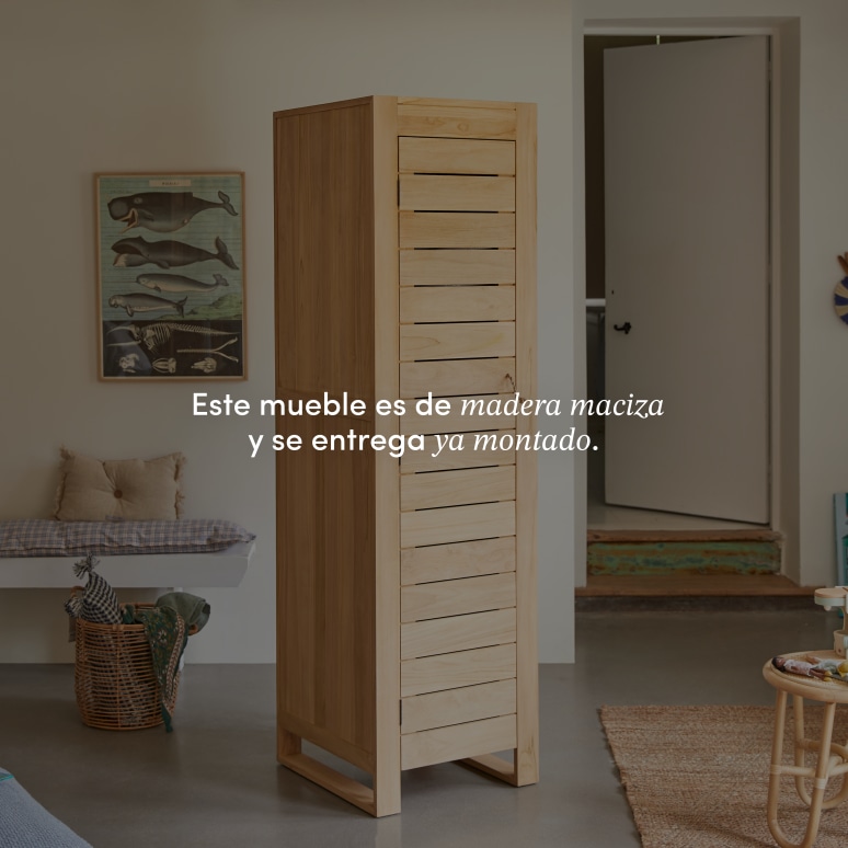 Minimalys - Columna individual infantil de teca maciza