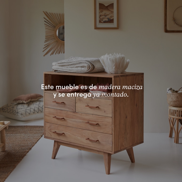 Oslo - Cómoda infantil de acacia maciza