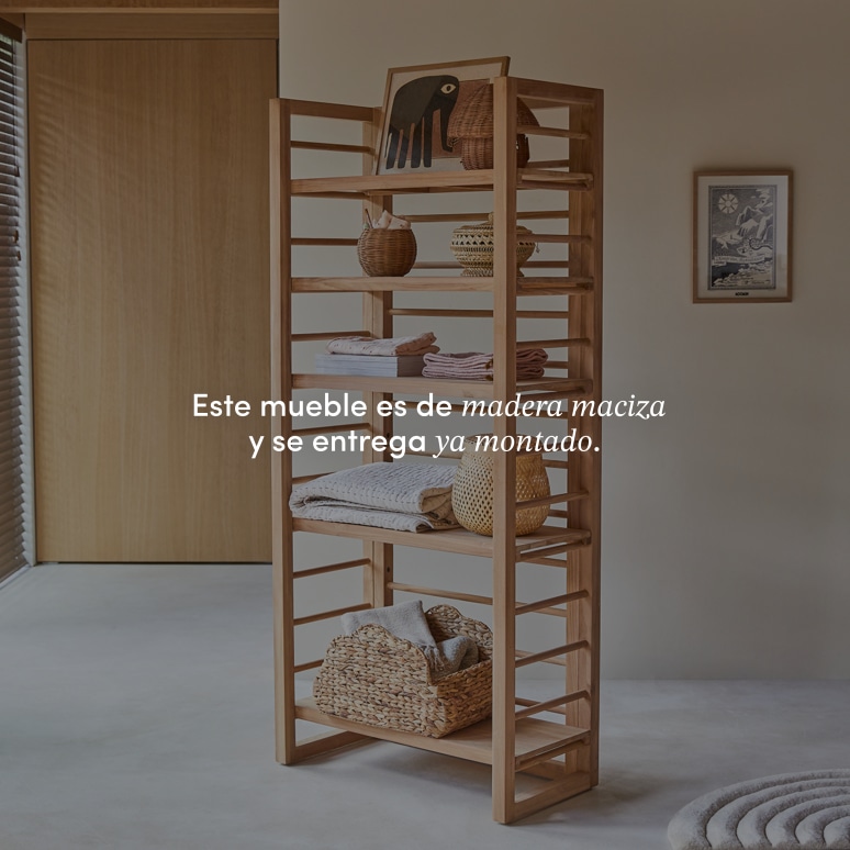Sera - Librería alta infantil de teca maciza