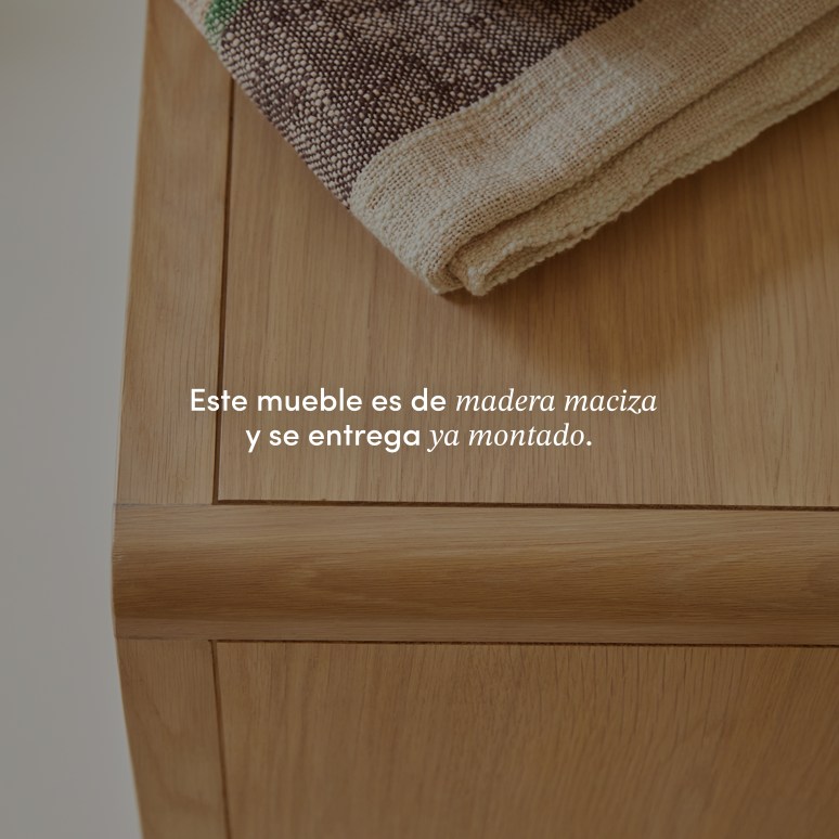 Come - Cómoda infantil de roble macizo y caña