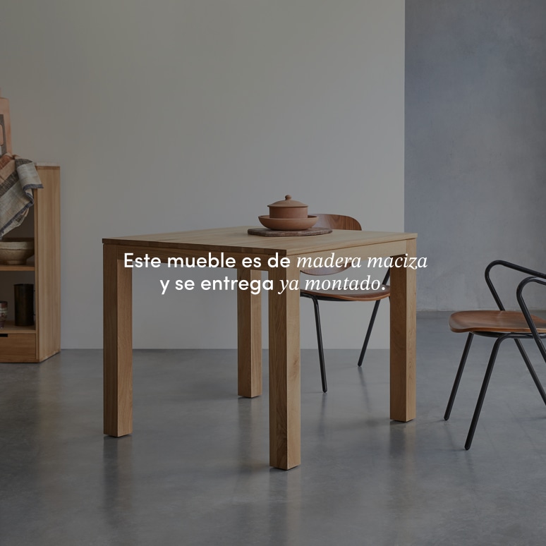 Eden - Mesa de roble macizo para 2-4 personas