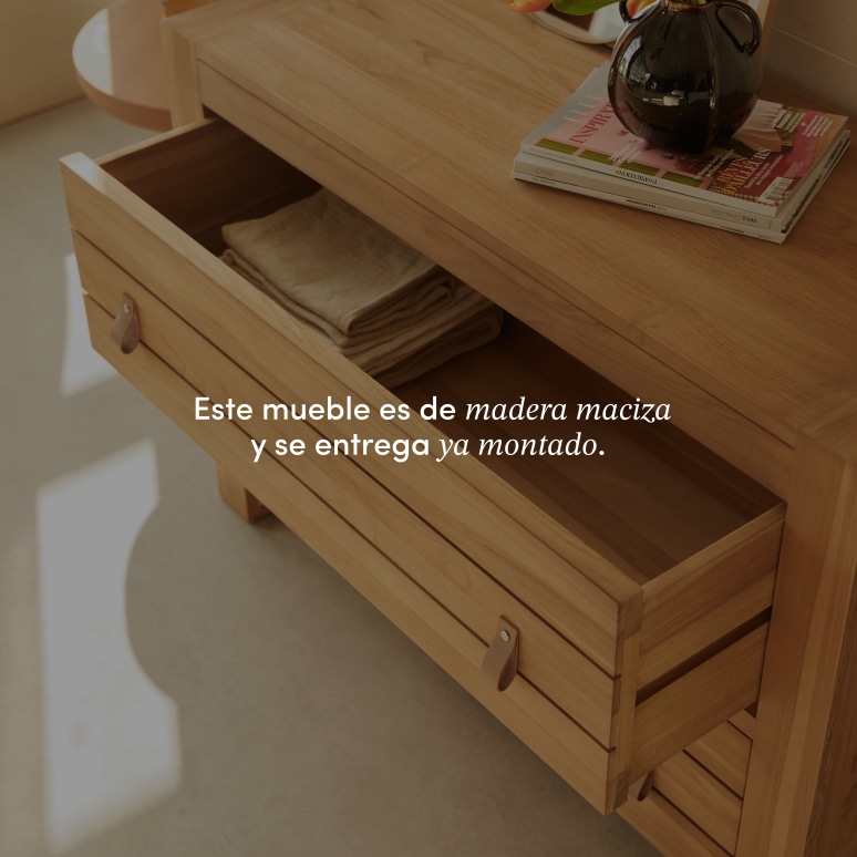 Minimalys - Cómoda de teca maciza