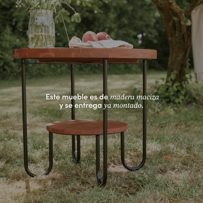 Key Wood - Mesa de centro de jardín de acacia maciza