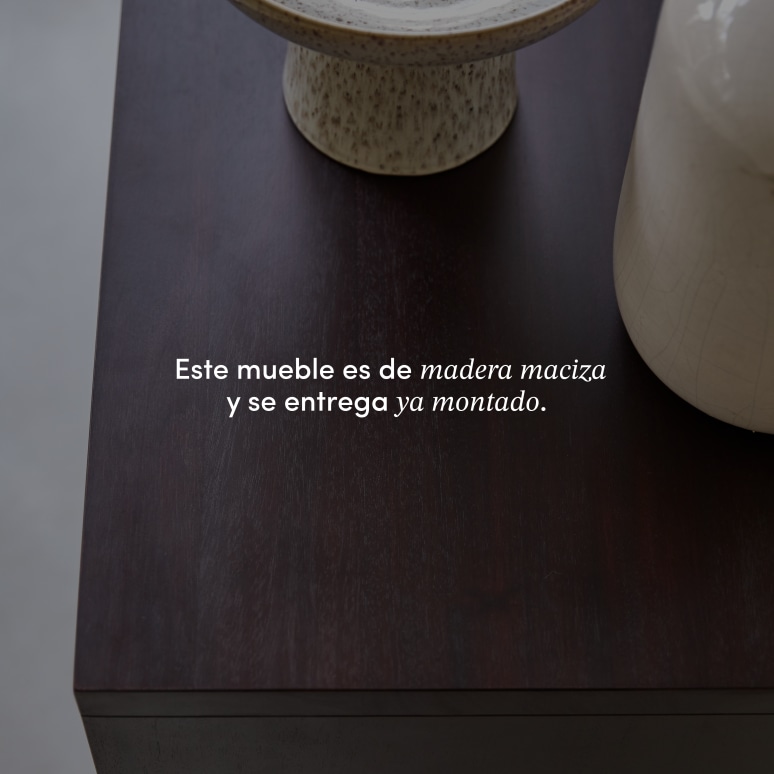 Frida - Aparador de caoba maciza de 93 cm