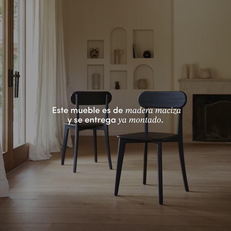 Abel - Silla de caoba maciza negra