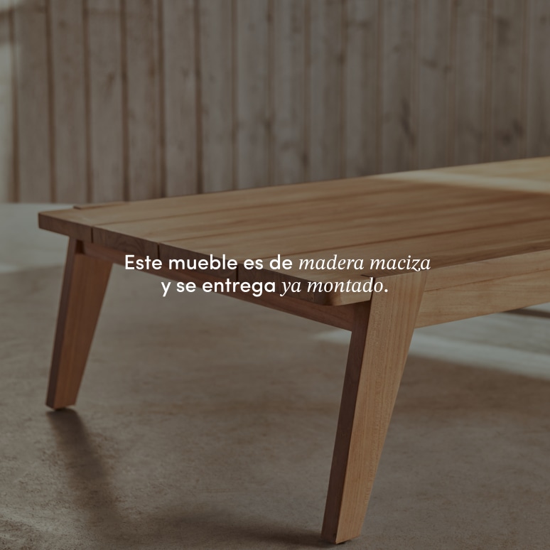 Olia - Mesa de centro de jardín de teca maciza