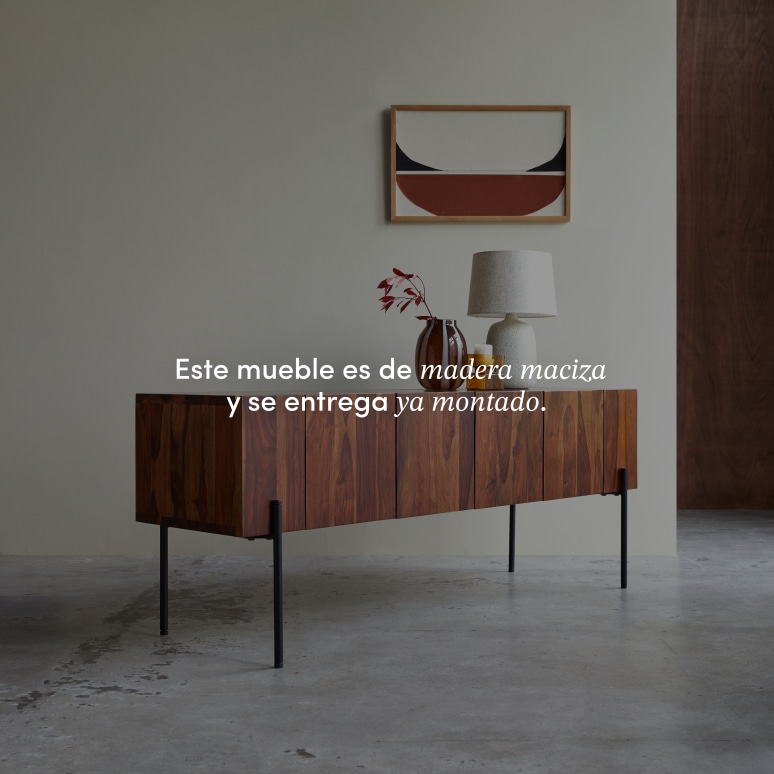 Honorine - Mueble para TV alto de palisandro macizo de 170 cm