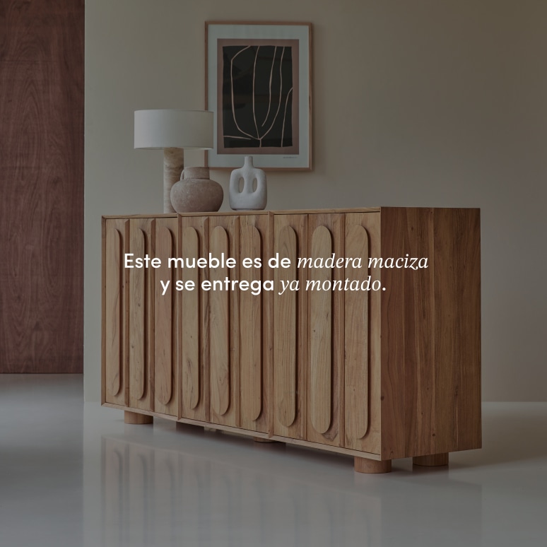 Olga - Aparador de acacia maciza de 180 cm