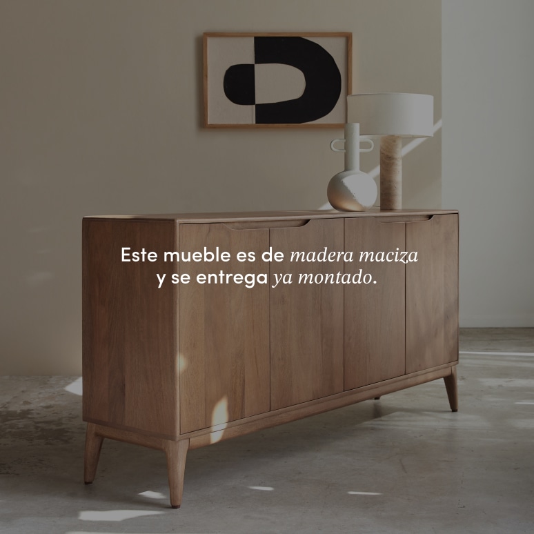 Gabrielle - Aparador de mango macizo de 160 cm