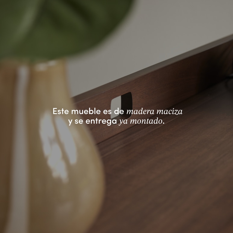 Philip - Escritorio plegable de teca maciza oscura