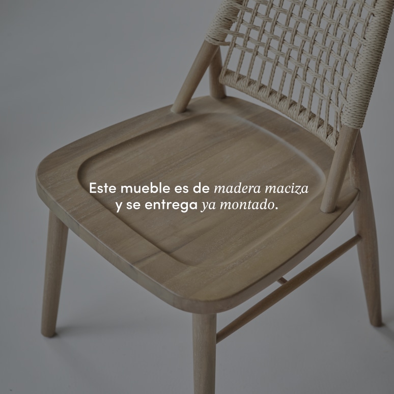 Arturo - Silla de acacia maciza y tejido