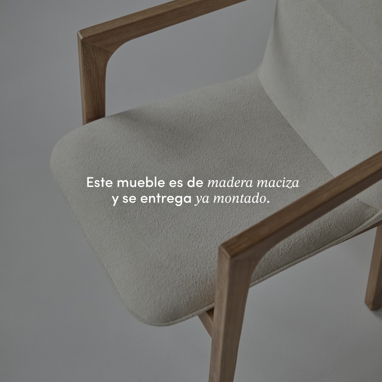 Viktor - Sillón de acacia maciza y tela