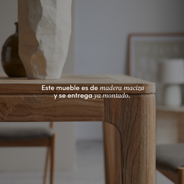 Ruth - Mesa de teca maciza reciclada para 4-6 personas