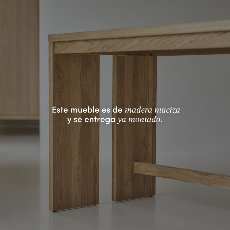 Eden - Escritorio infantil de roble macizo de 160 cm