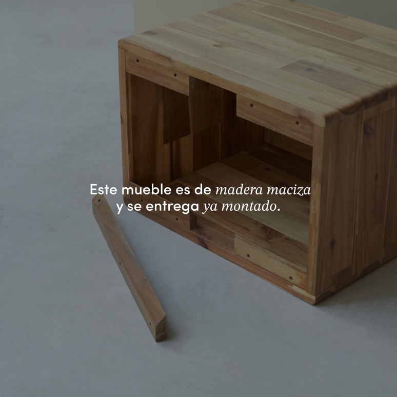 Lila - Mueble de baño de acacia maciza de 50 cm