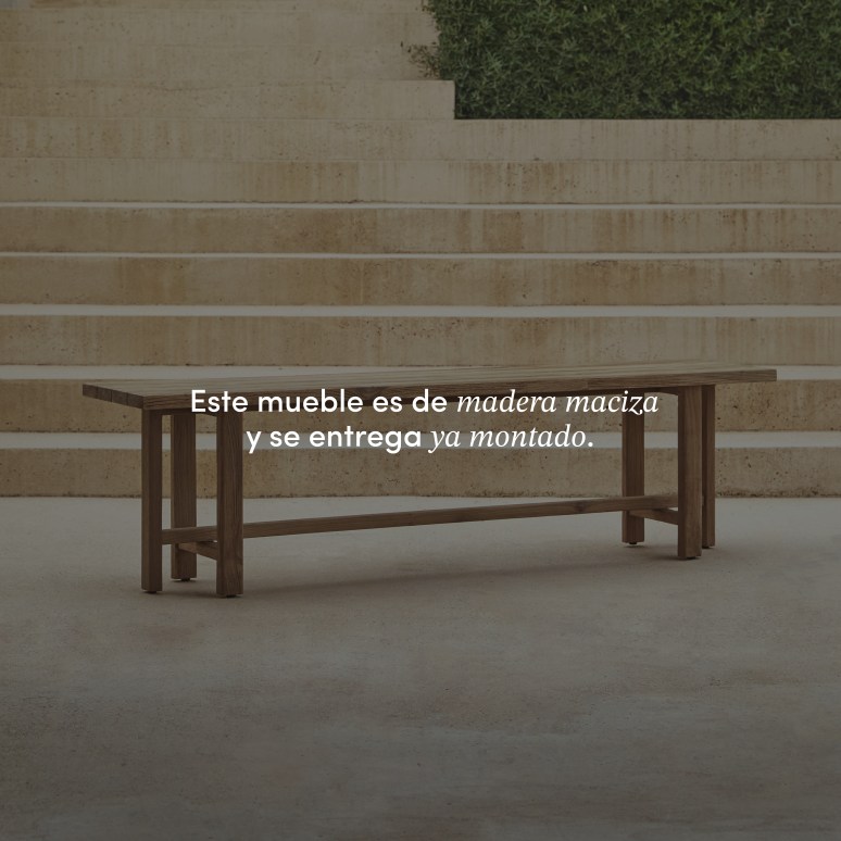 Antonia - Banco de jardín de teca maciza reciclada