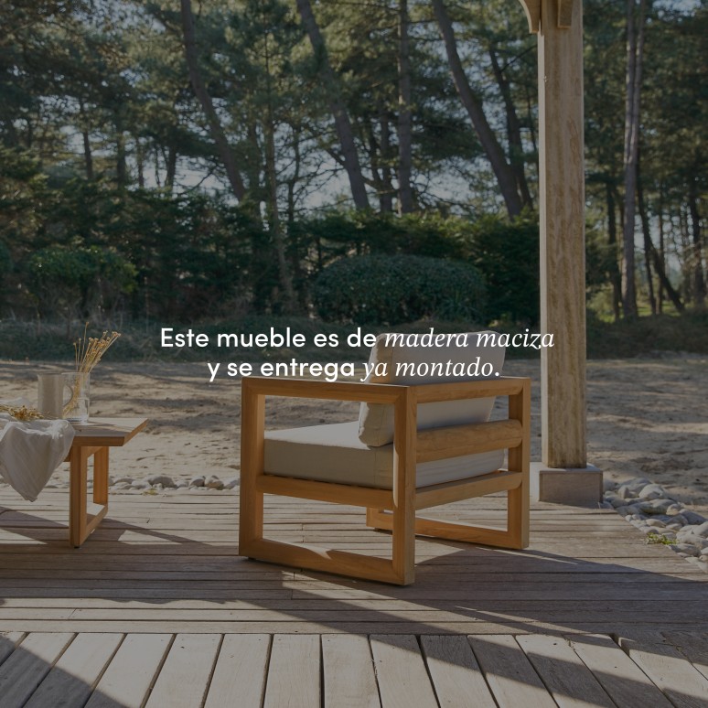 Noah - Sillón de jardín de teca maciza