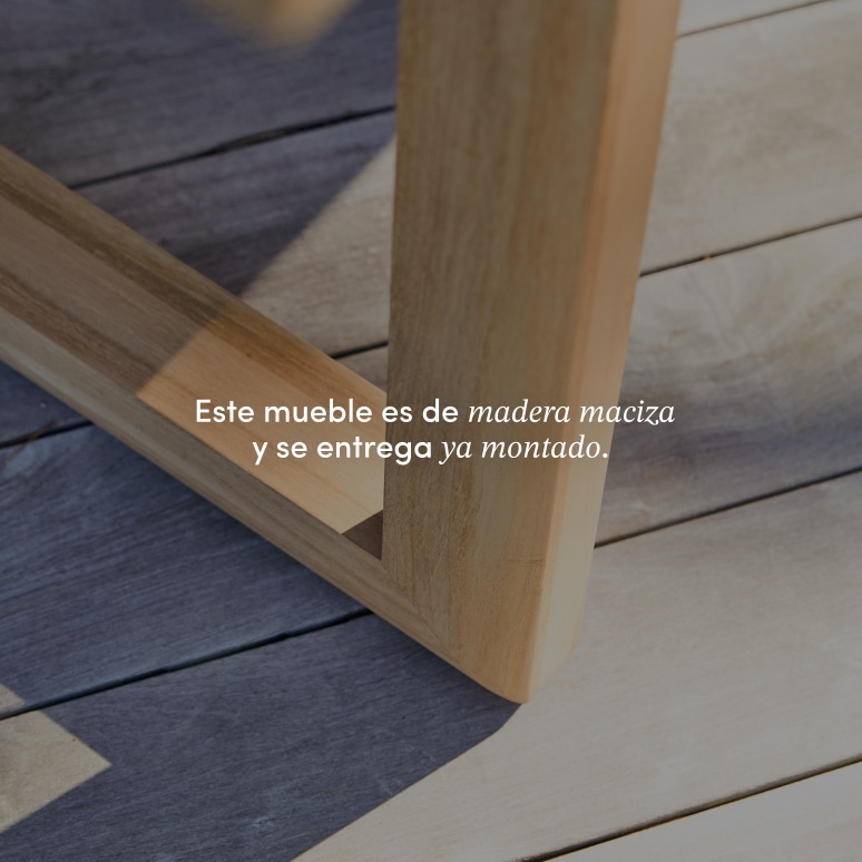 Noah - Mesa de jardín de teca maciza para 8-10 personas