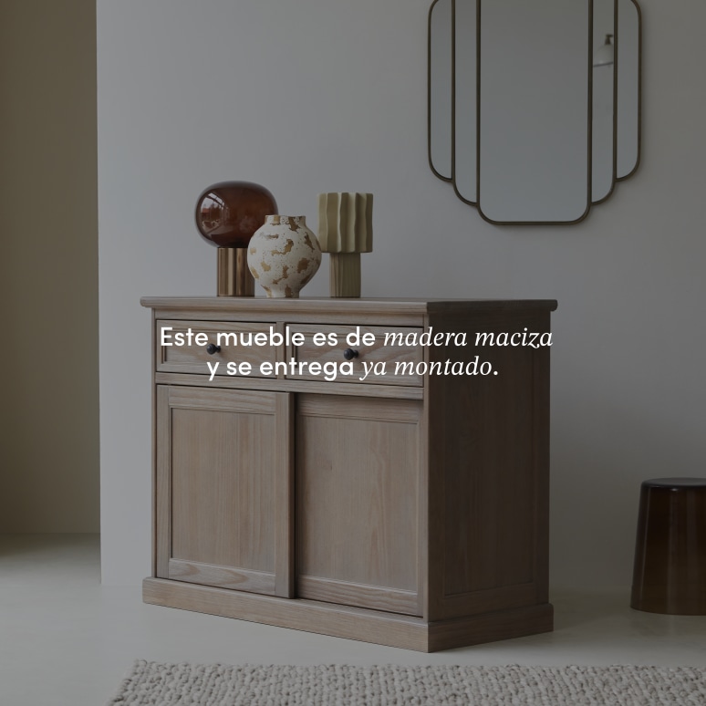 Roma - Aparador de pino macizo de 110 cm