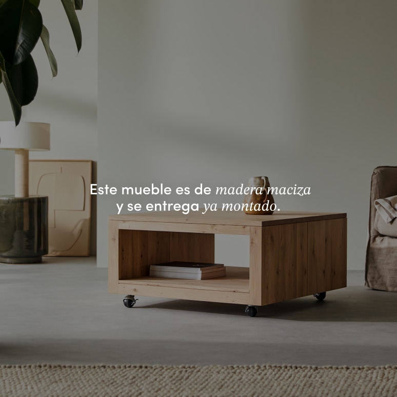 Anoa - Mesa de centro cuadrada de roble macizo