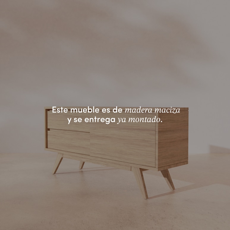 Esmée - Mueble de TV de roble macizo 130 cm