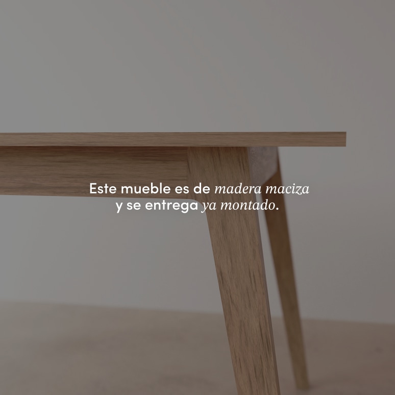 Esmée - Mesa extensible de roble macizo 6-12 personas.