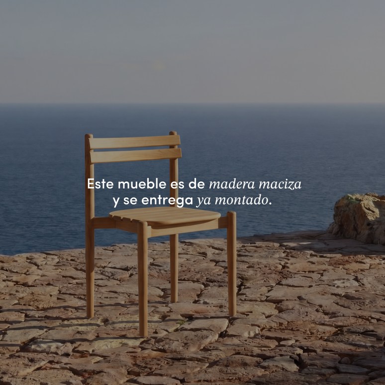 Vadim - Conjunto de jardín de teca maciza de 6 plazas