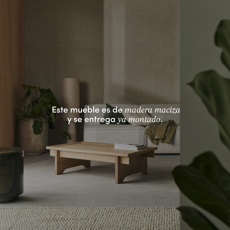 Miu - Mesa de centro rectangular de roble macizo