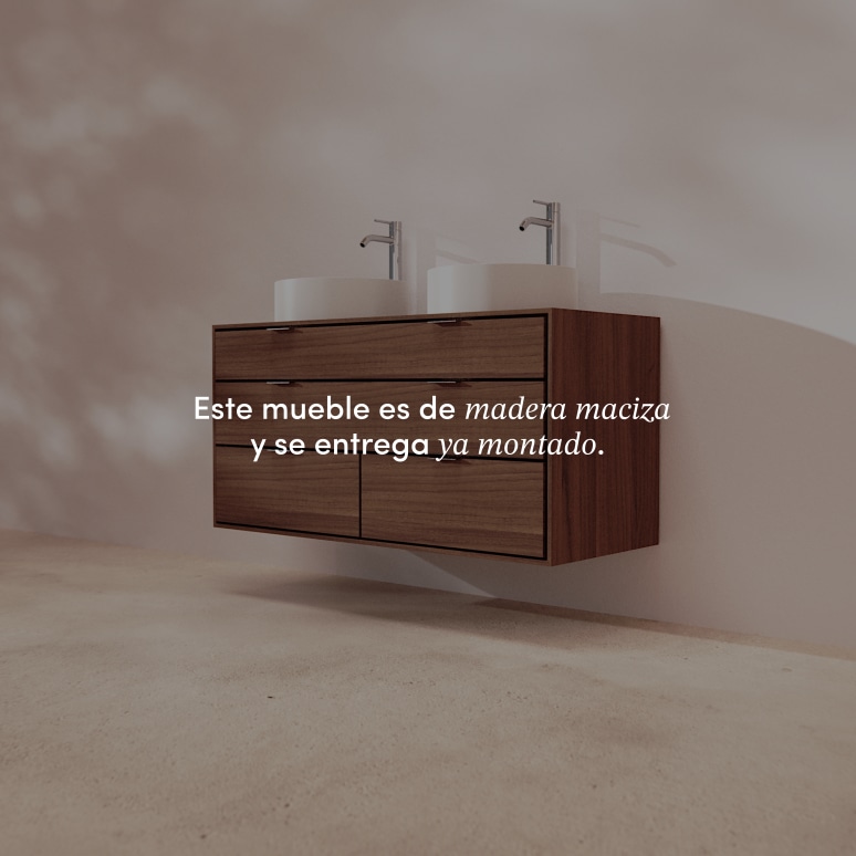 Senson - Mueble de baño de nogal macizo 120 cm