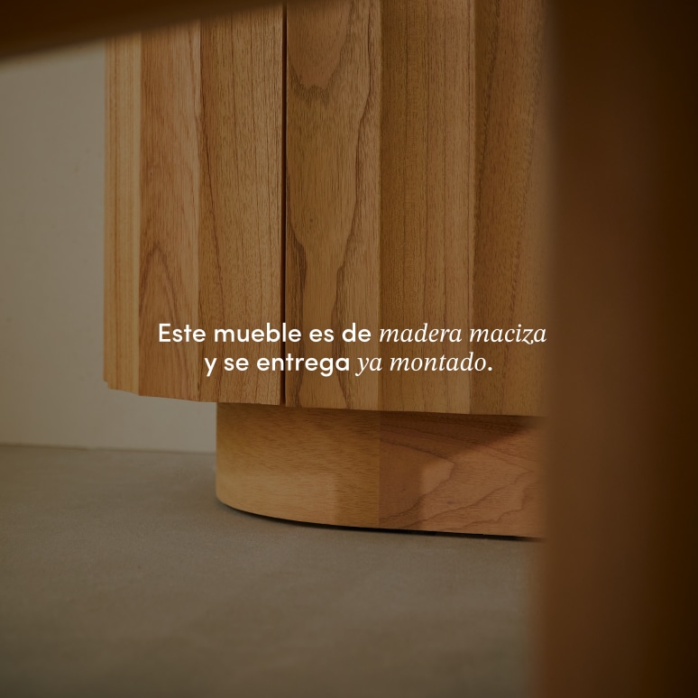 Andréa - Aparador de madera maciza de mindi 150 cm