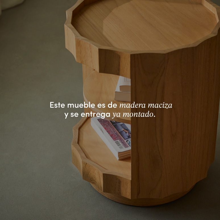 Andréa - Mesa auxiliar de madera maciza de mindi